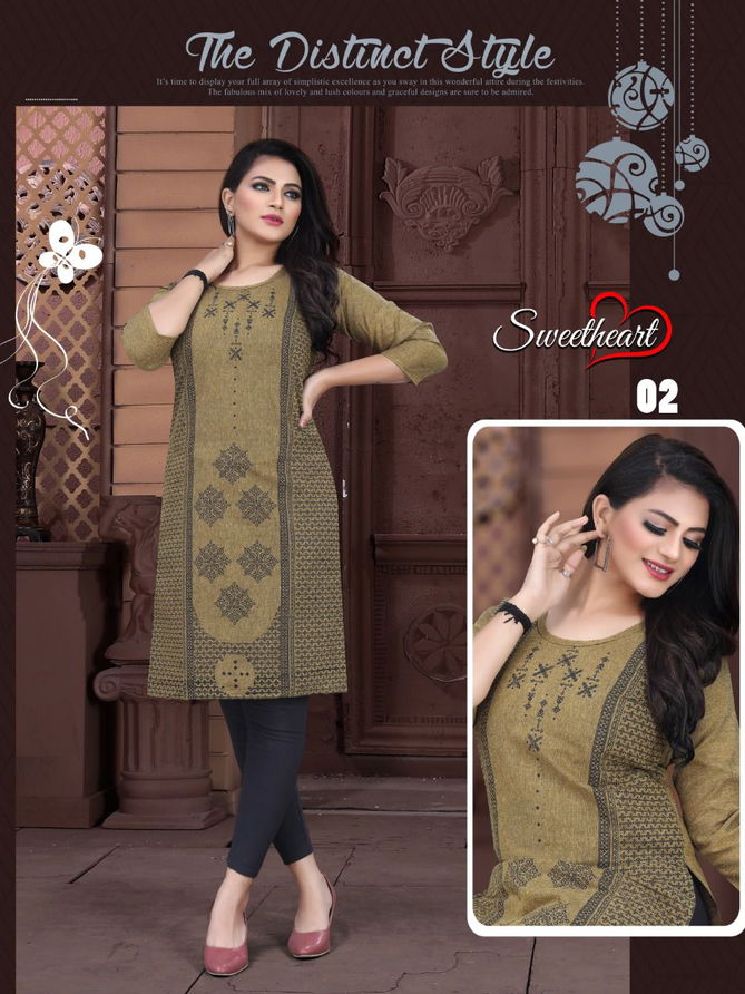 Aagya Sweetheart Designer Fancy Wear Printed Kurti Collection